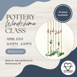 Windchime Pottery Class at Main St. Mercantile & Co.